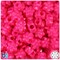 BeadTin Magenta Neon Bright 13mm Flower Plastic Pony Beads (250pcs)